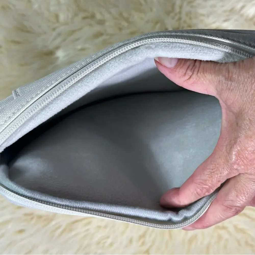 White Tablet Sleeve with Handle and Storage by